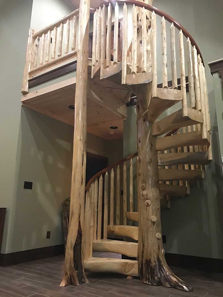 Custom Log Spiral Stairs